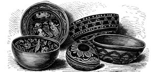 ブラジルの日本産陶器の器、c1890 作： Unbekannt