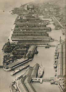 船舶はリバプールからマージー川から世界中の港へと航海します、1936年 作： Unbekannt