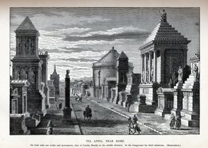 ローマ復興近くのアッピア経由、1882 作： Unbekannt