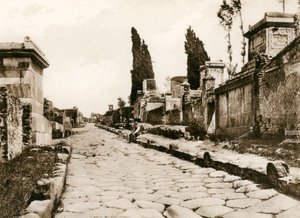 Via delle Tombe、ポンペイ、イタリア、c1900s 作： Unbekannt