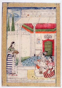 Vibhasa Ragini、Ragamala Album、School of Rajasthan、19世紀 作： Unbekannt