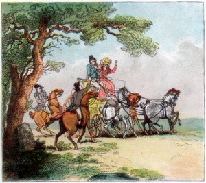 1787年の道路の変化、高速道路の主、バリモア卿は1890年に立ち止まった 作： Unbekannt