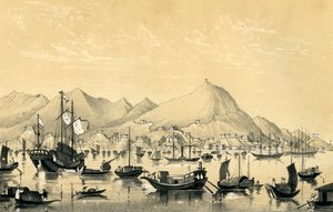 ビクトリアタウン、香港島、1847 作： Unbekannt