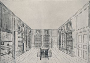 ヨークビルディングのサミュエルペプス図書館の内部を見る1928 作： Unbekannt