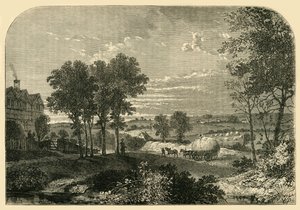 1760年、1876年にハムステッドにあるモールキングスハウスからの眺め。 作： Unbekannt