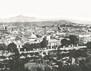 大聖堂、プエブラ、メキシコ、1895年からの眺め。 作： Unbekannt
