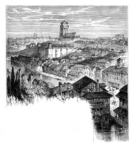 スイスのベルンで見る、c1888 作： Unbekannt