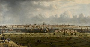 フラームス フーフトからのアントワープの眺め、1658 年。 作： Unbekannt