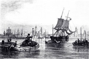 アルハンゲリスクの眺め、1835 作： Unbekannt