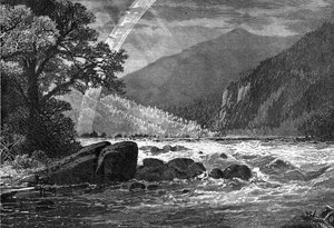 バルコニーの滝、ジェームズリバー、バージニア州、アメリカ合衆国、1877年のビュー 作： Unbekannt
