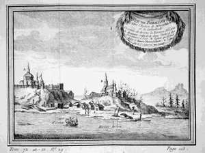 ソスヴァ川からのベリョゾヴォの眺め、1770年代 作： Unbekannt