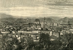 ベルヴェデーレからのフィレンツェの眺め、1890年。 作： Unbekannt