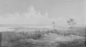 カリフォルニア州ニュージャージーから見たニューヨークの眺め。 1850年。 作： Unbekannt