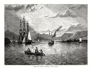 プンタアレナス、コスタリカ、1877年のビュー