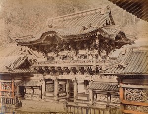 陽明門の眺め-神道寺日光、c1890-1900 作： Unbekannt