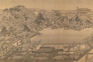 18世紀のガーデンヴィラの眺め。 作： Unbekannt