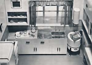 HMV Household Appliancesが設計したキッチンの眺め、1938 作： Unbekannt