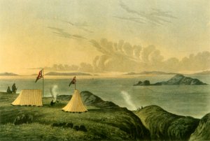 「銅鉱山川の河口から見た北極海、1821 年 7 月の真夜中」、1946 年。 作： Unbekannt