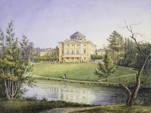 1847年のパブロフスク宮殿の眺め