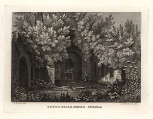 ニンフ・エゲリアの泉の眺め（Fonte della Ninfa Egeria, Parco Cafarella, Rome 作： Unbekannt