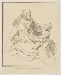 聖母子、1775年。 作： Unbekannt