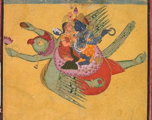 ガルーダのヴィシュヌとラクシュミ、c。 1750
