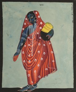 神々のためにアムリタを運ぶモヒニの女性形のヴィシュヌ、1800年代。 作： Unbekannt