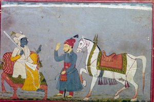 ホワイト・ホーレ・カルキとしての10番目の化身のヴィシュヌ、1710-1720 作： Unbekannt