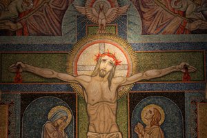 Visitation basilicaCrucifixion mosaic by Antoine Molkenboer, Annecy, France 作： Unbekannt