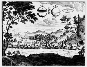 フォンゲリケス、1672年に気圧の強さを実証 作： Unbekannt