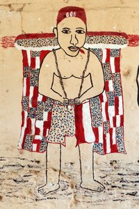 修道院に描かれたブードゥー教の壁画。トゴビル、トーゴ 作： Unbekannt