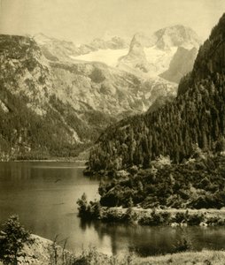 Vorderer Gosauseeとダッハシュタイン山脈、アッパーオーストリア、c1935。 作： Unbekannt