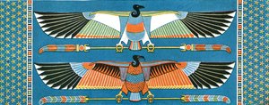 ハゲタカの天井の装飾、フィラエ、エジプト、1928年。 作： Unbekannt