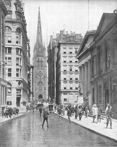 ウォールストリート、ニューヨーク、アメリカ、c1900。 作： Unbekannt