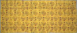 植物、孔雀、肖像画の円形浮彫り、1800年代の壁カバー。