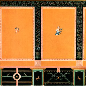 壁の装飾、ポンペイ、イタリア、1928。 作： Unbekannt