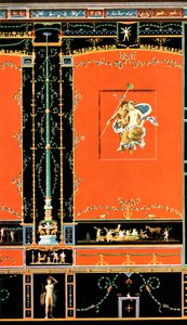壁の装飾、ポンペイ、イタリア、1928。