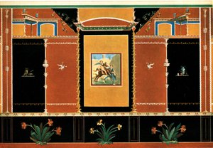 壁の装飾、ポンペイ、イタリア、1928。 作： Unbekannt