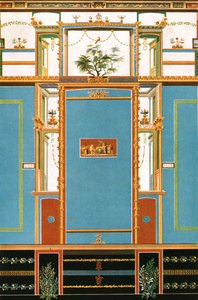 壁の装飾、ポンペイ、イタリア、1928。 作： Unbekannt