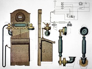 壁掛け電話、C1910 作： Unbekannt