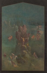 壁画: 風景の中のペルセウスとアンドロメダ、皇帝の離宮から...、紀元前 1 世紀 作： Unbekannt