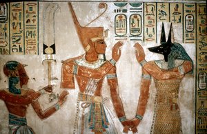 ラムセス 3 世の息子の墓の壁画、王妃の谷、ルクソール、エジプト、紀元前 12 世紀