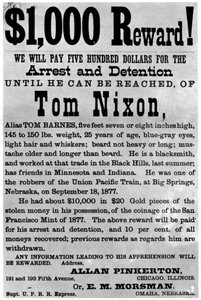 無法者トム・ニクソンのための指名手配のポスター、c1877 1954