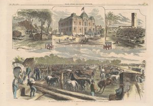 首都での戦争スケッチ、1862年。 作： Unbekannt