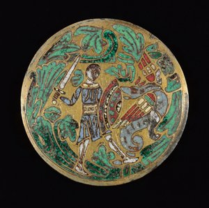 ドラゴンと戦う戦士c。 1170-1180。