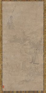 白象を洗う、明代、16～17世紀。 作： Unbekannt