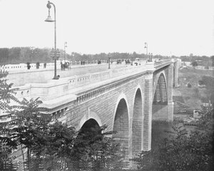 ワシントンブリッジ、ハーレムリバー、ニューヨーク、アメリカ合衆国、c1900。