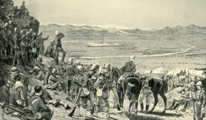 1880年9月1日、バブワリマウンテンからのアフガニスタン軍の敗走を見て、1901年。 作： Unbekannt
