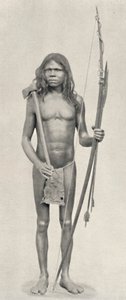 弓、矢、手斧を持つウェッダ、1926 作： Unbekannt
