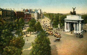 ウェリントンアーチとクアドリガ、ロンドン、c1915。 作： Unbekannt